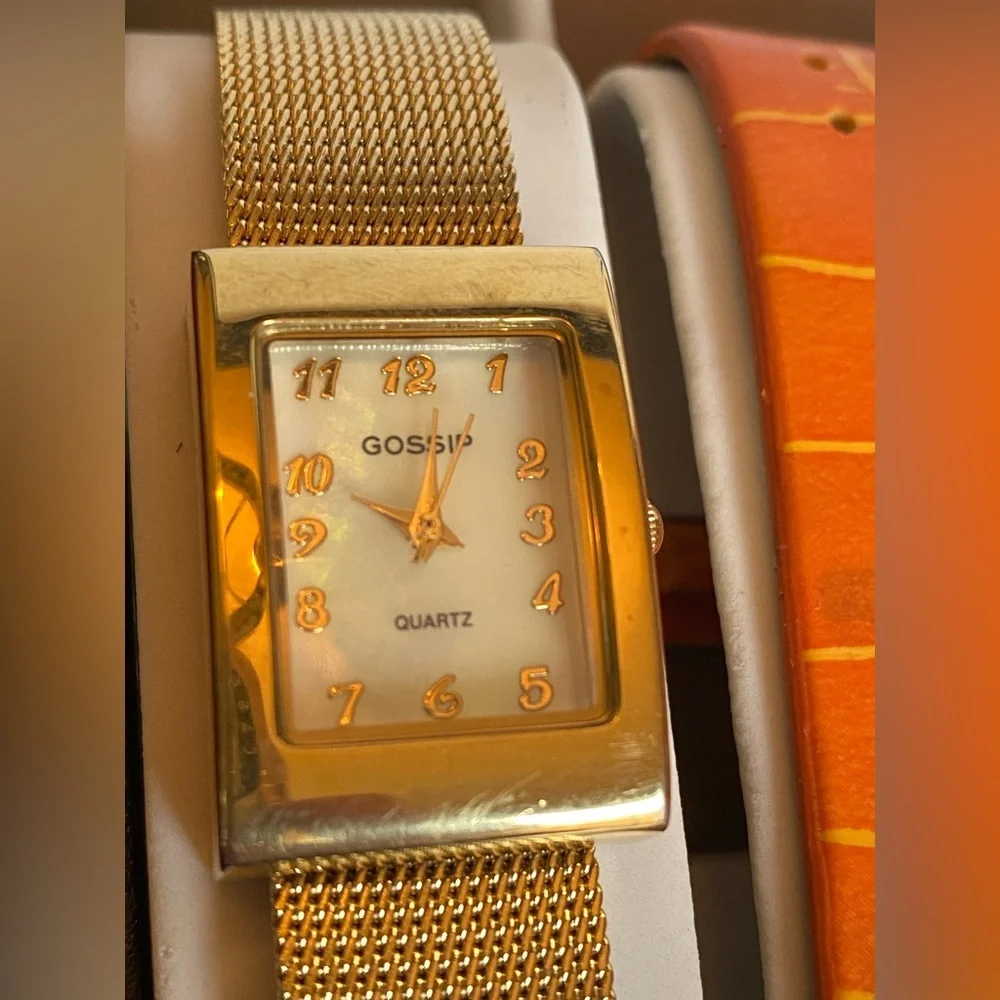 Gossip Interchangeable Watch Set 12 Bands 3 Watch Heads Gift Box Vintage